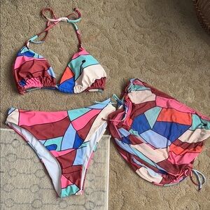 Colorful bikini 3pc Set